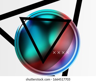 Abstract background - glossy glass bubbles, abstract sphere shapes, geometric dynamic composition with copyspace. Vector Illustration For Wallpaper, Banner, Background, Card, Book Illustration