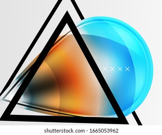 Abstract background - glossy glass bubbles, abstract sphere shapes, geometric dynamic composition with copyspace. Vector Illustration For Wallpaper, Banner, Background, Card, Book Illustration