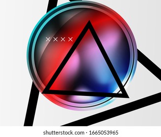 Abstract background - glossy glass bubbles, abstract sphere shapes, geometric dynamic composition with copyspace. Vector Illustration For Wallpaper, Banner, Background, Card, Book Illustration