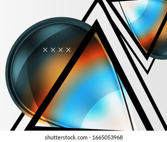 Abstract background - glossy glass bubbles, abstract sphere shapes, geometric dynamic composition with copyspace. Vector Illustration For Wallpaper, Banner, Background, Card, Book Illustration