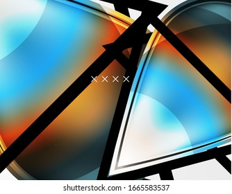 Abstract background - glossy glass bubbles, abstract sphere shapes, geometric dynamic composition with copyspace. Vector Illustration For Wallpaper, Banner, Background, Card, Book Illustration