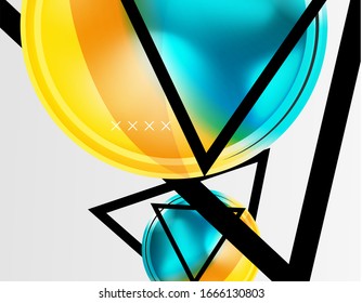 Abstract background - glossy glass bubbles, abstract sphere shapes, geometric dynamic composition with copyspace. Vector Illustration For Wallpaper, Banner, Background, Card, Book Illustration