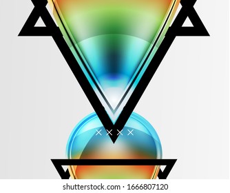 Abstract background - glossy glass bubbles, abstract sphere shapes, geometric dynamic composition with copyspace. Vector Illustration For Wallpaper, Banner, Background, Card, Book Illustration