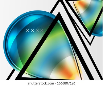 Abstract background - glossy glass bubbles, abstract sphere shapes, geometric dynamic composition with copyspace. Vector Illustration For Wallpaper, Banner, Background, Card, Book Illustration