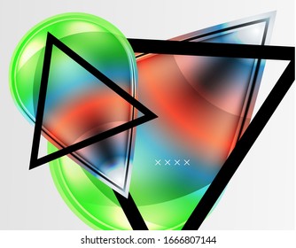 Abstract background - glossy glass bubbles, abstract sphere shapes, geometric dynamic composition with copyspace. Vector Illustration For Wallpaper, Banner, Background, Card, Book Illustration