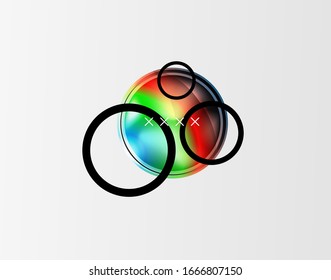 Abstract background - glossy glass bubbles, abstract sphere shapes, geometric dynamic composition with copyspace. Vector Illustration For Wallpaper, Banner, Background, Card, Book Illustration