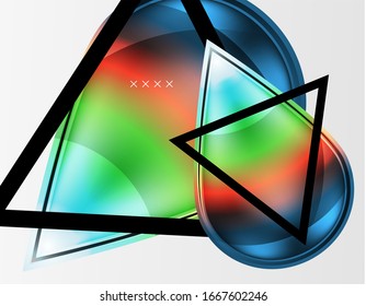 Abstract background - glossy glass bubbles, abstract sphere shapes, geometric dynamic composition with copyspace. Vector Illustration For Wallpaper, Banner, Background, Card, Book Illustration