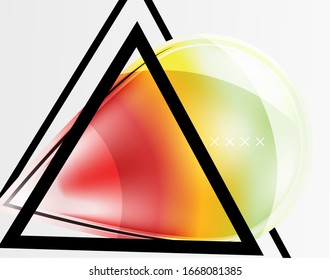 Abstract background - glossy glass bubbles, abstract sphere shapes, geometric dynamic composition with copyspace. Vector Illustration For Wallpaper, Banner, Background, Card, Book Illustration
