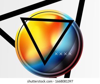 Abstract background - glossy glass bubbles, abstract sphere shapes, geometric dynamic composition with copyspace. Vector Illustration For Wallpaper, Banner, Background, Card, Book Illustration