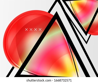 Fundo abstrato - bolhas de vidro brilhante, formas de esferas abstratas, composição dinâmica geométrica com copyspace. Ilustração De Vetor Para Papel De Parede, Banner, Plano De Fundo, Cartão, Ilustração De Livro