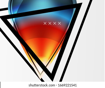 Abstract background - glossy glass bubbles, abstract sphere shapes, geometric dynamic composition with copyspace. Vector Illustration 
