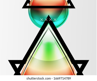 Abstract background - glossy glass bubbles, abstract sphere shapes, geometric dynamic composition with copyspace. Vector Illustration For Wallpaper, Banner, Background, Card, Book Illustration