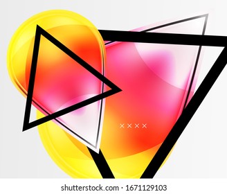 Abstrakter Hintergrund - glänzende Glasblasen, abstrakte Kugel-Formen, geometrische dynamische Komposition mit Kopienraum. Vektorillustration-Illustration für Bildschirmhintergrund, Banner, Hintergrund, Karte, Buchillustration