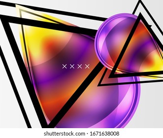 Abstract background - glossy glass bubbles, abstract sphere shapes, geometric dynamic composition with copyspace. Vector Illustration For Wallpaper, Banner, Background, Card, Book Illustration