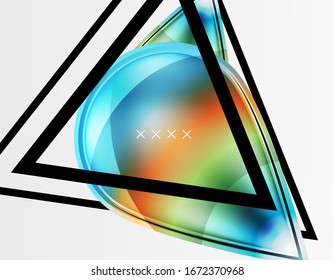 Abstract background - glossy glass bubbles, abstract sphere shapes, geometric dynamic composition with copyspace. Vector Illustration For Wallpaper, Banner, Background, Card, Book Illustration