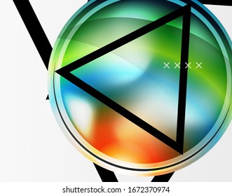 Abstract background - glossy glass bubbles, abstract sphere shapes, geometric dynamic composition with copyspace. Vector Illustration For Wallpaper, Banner, Background, Card, Book Illustration