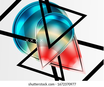 Abstract background - glossy glass bubbles, abstract sphere shapes, geometric dynamic composition with copyspace. Vector Illustration For Wallpaper, Banner, Background, Card, Book Illustration