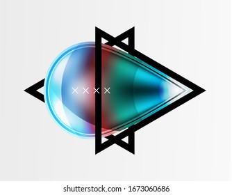 Abstract background - glossy glass bubbles, abstract sphere shapes, geometric dynamic composition with copyspace. Vector Illustration For Wallpaper, Banner, Background, Card, Book Illustration