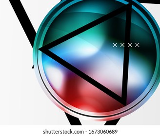 Abstract background - glossy glass bubbles, abstract sphere shapes, geometric dynamic composition with copyspace. Vector Illustration For Wallpaper, Banner, Background, Card, Book Illustration