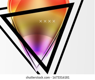 Abstract background - glossy glass bubbles, abstract sphere shapes, geometric dynamic composition with copyspace. Vector Illustration For Wallpaper, Banner, Background, Card, Book Illustration