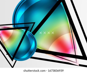 Abstract background - glossy glass bubbles, abstract sphere shapes, geometric dynamic composition with copyspace. Vector Illustration For Wallpaper, Banner, Background, Card, Book Illustration