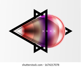 Abstract background - glossy glass bubbles, abstract sphere shapes, geometric dynamic composition with copyspace. Vector Illustration For Wallpaper, Banner, Background, Card, Book Illustration