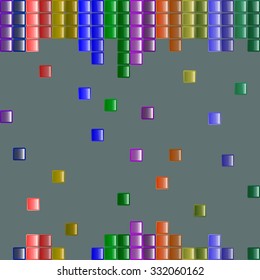 Abstract background with glossy surround cubes