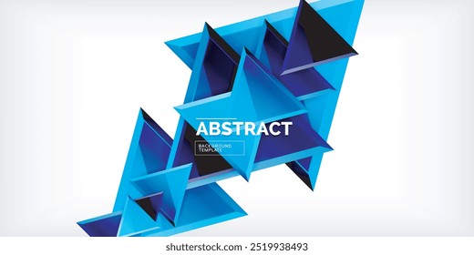 Abstract background - glossy triangles. Vector Illustration For Wallpaper, Banner, Background, Card, Book Illustration, landing page