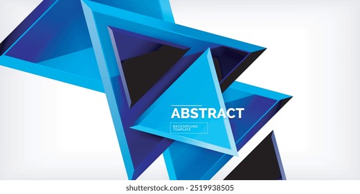 Abstract background - glossy triangles. Vector Illustration For Wallpaper, Banner, Background, Card, Book Illustration, landing page