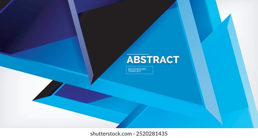 Abstract background - glossy triangles. Vector Illustration For Wallpaper, Banner, Background, Card, Book Illustration, landing page