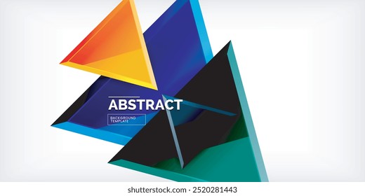 Abstract background - glossy triangles. Vector Illustration For Wallpaper, Banner, Background, Card, Book Illustration, landing page