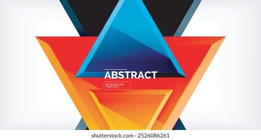 Abstract background - glossy triangles. Vector Illustration For Wallpaper, Banner, Background, Card, Book Illustration, landing page