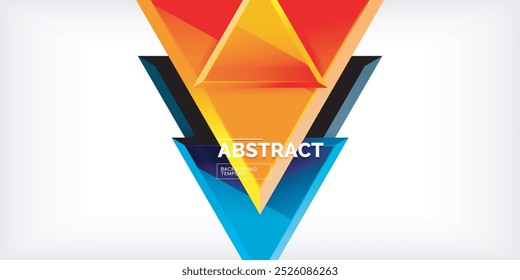 Abstract background - glossy triangles. Vector Illustration For Wallpaper, Banner, Background, Card, Book Illustration, landing page