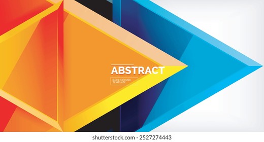 Abstract background - glossy triangles. Vector Illustration For Wallpaper, Banner, Background, Card, Book Illustration, landing page