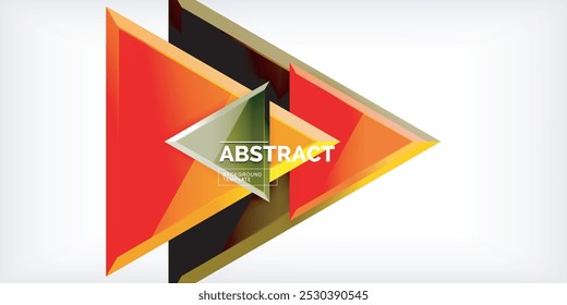 Abstract background - glossy triangles. Vector Illustration For Wallpaper, Banner, Background, Card, Book Illustration, landing page