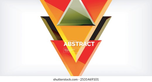 Abstract background - glossy triangles. Vector Illustration For Wallpaper, Banner, Background, Card, Book Illustration, landing page