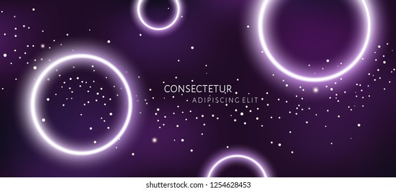 Abstract background with glow circles. Vector template for placards, banners, flyers and presentations. EPS 10 illustration.