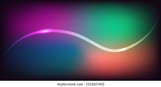 Abstract background with glow colors and transparent line