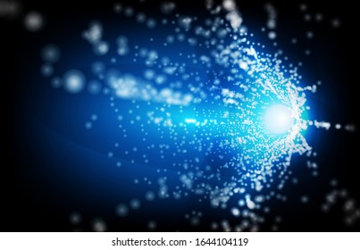 abstract background of glow flowing data stream tube, sci fi concept