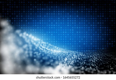 abstract background of glow flowing data stream with smooth wave