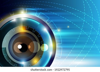 Abstract background, glow, graphic, cosmic eye to the future
