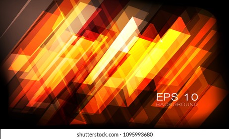 Abstract background with glow transparent shapes