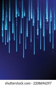 Abstract Background Glowing Blue Lines Geometric Shapes On Blue Black