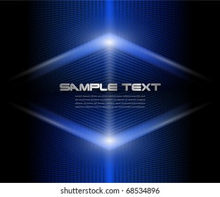 Abstract background glowing blue, vector.