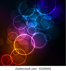 abstract background with glowing circles, eps10 format