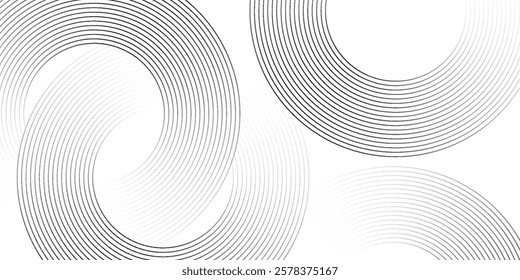 abstract background with glowing circles. Swirl circular lines pattern. Geometric spiral. Twirl element. Modern graphic design. Futuristic technology concept.