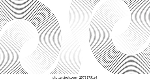 abstract background with glowing circles. Swirl circular lines pattern. Geometric spiral. Twirl element. Modern graphic design. Futuristic technology concept.