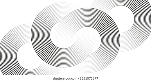 plano de fundo abstrato com círculos brilhantes. Padrão de linhas circulares giratórias. Espiral geométrica. Elemento de giro. Design gráfico moderno 

