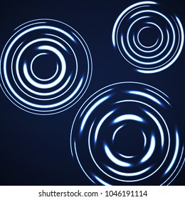 Abstract background of glowing circles, technology backdrop, geometric shapes, vector illustration, eps 10