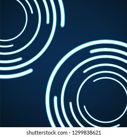 Abstract background of glowing circles, technology backdrop, geometric shapes, vector illustration, eps 10